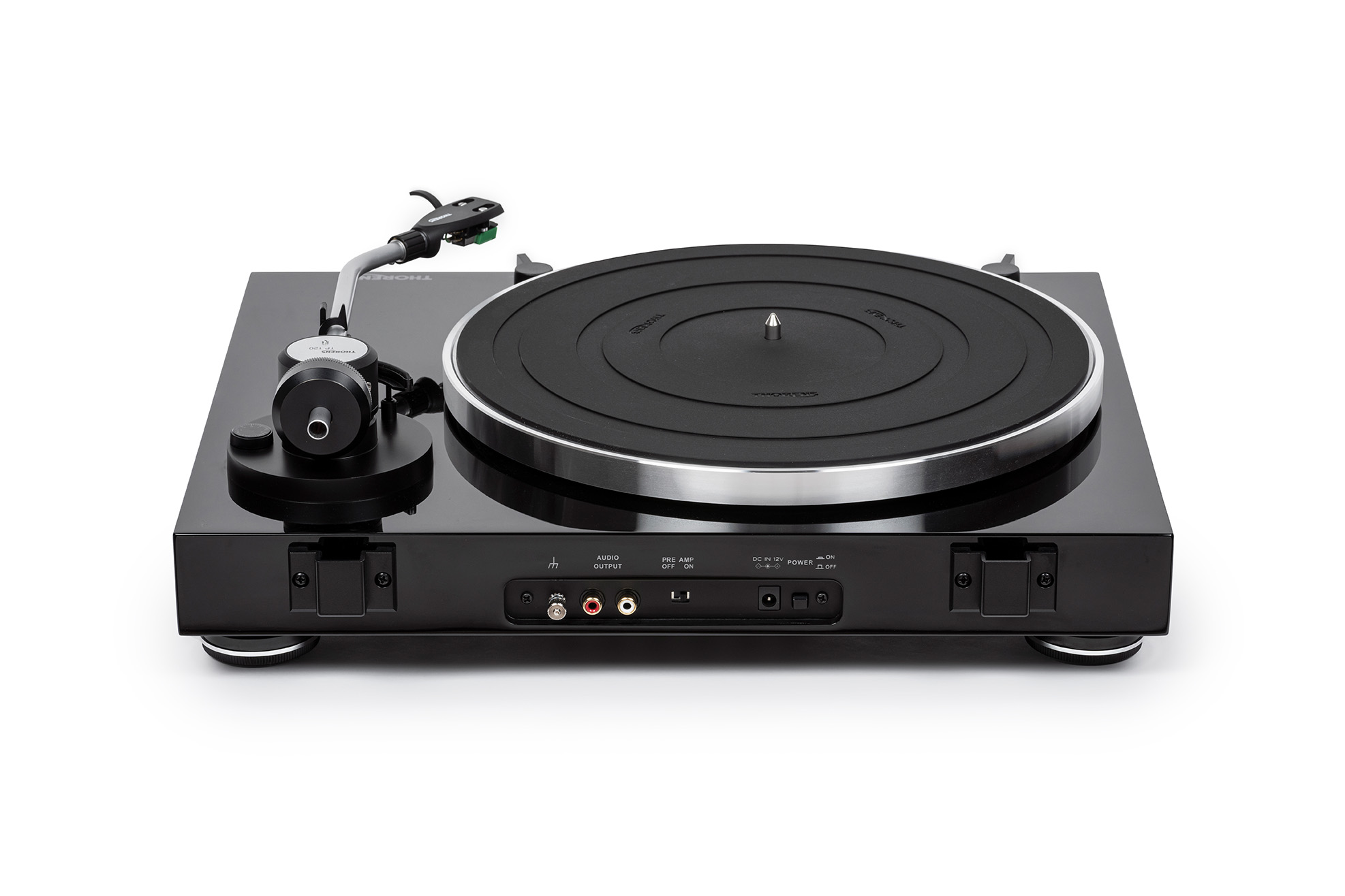 Thorens TD 204 Black High gloss Rear